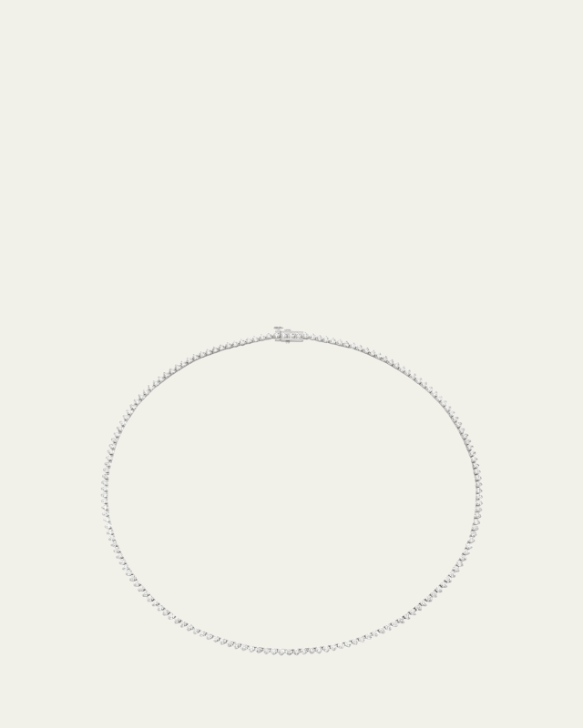 Lab Grown Diamond Tennis Necklace, Petite